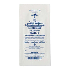 Medline X-Ray Detectable Sterile Peanut Sponge, Small 3/8" - 5/Package