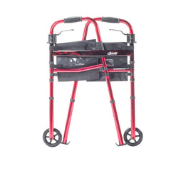 Deluxe Folding Travel Walker with 5" Wheels