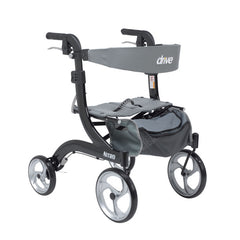 Nitro Aluminum Rollator, Hemi Height, 10" Casters