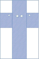 Medline Femoral Angiography Drape with Radial Fenestrations and Absorbent Reinforcement - 86 x 148 Inches (Case of 5)