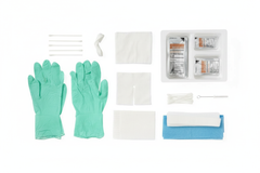 All components organized in triple-compartment tray