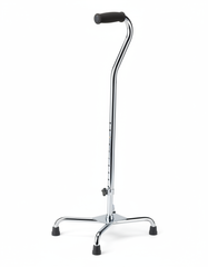 Angled view of quad cane