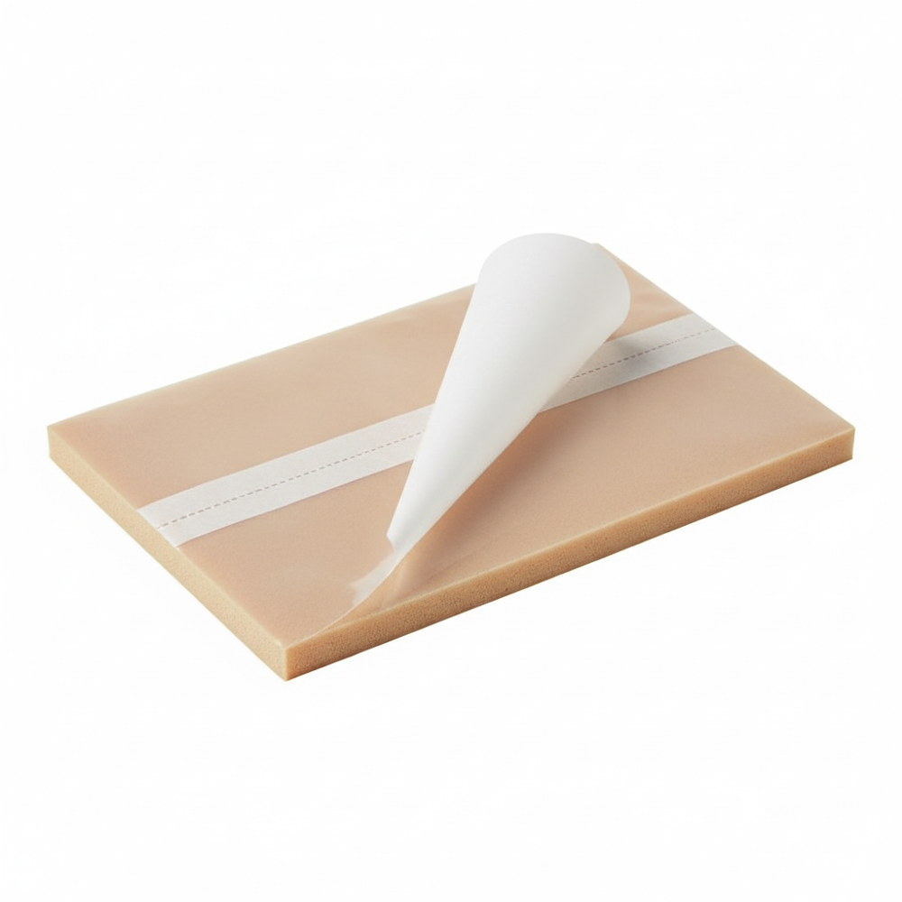 Back side with film backing