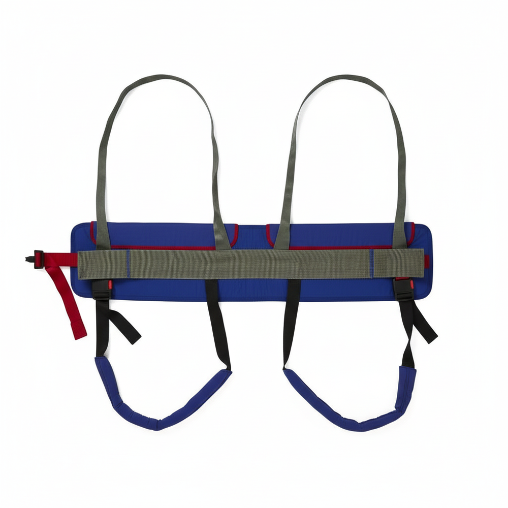 Back view of gait training sling