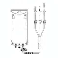 Back view of leg bag