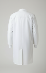Back view showing full length and garment drape
