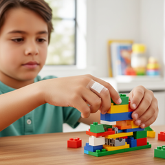 Bandage applied to child's hand
