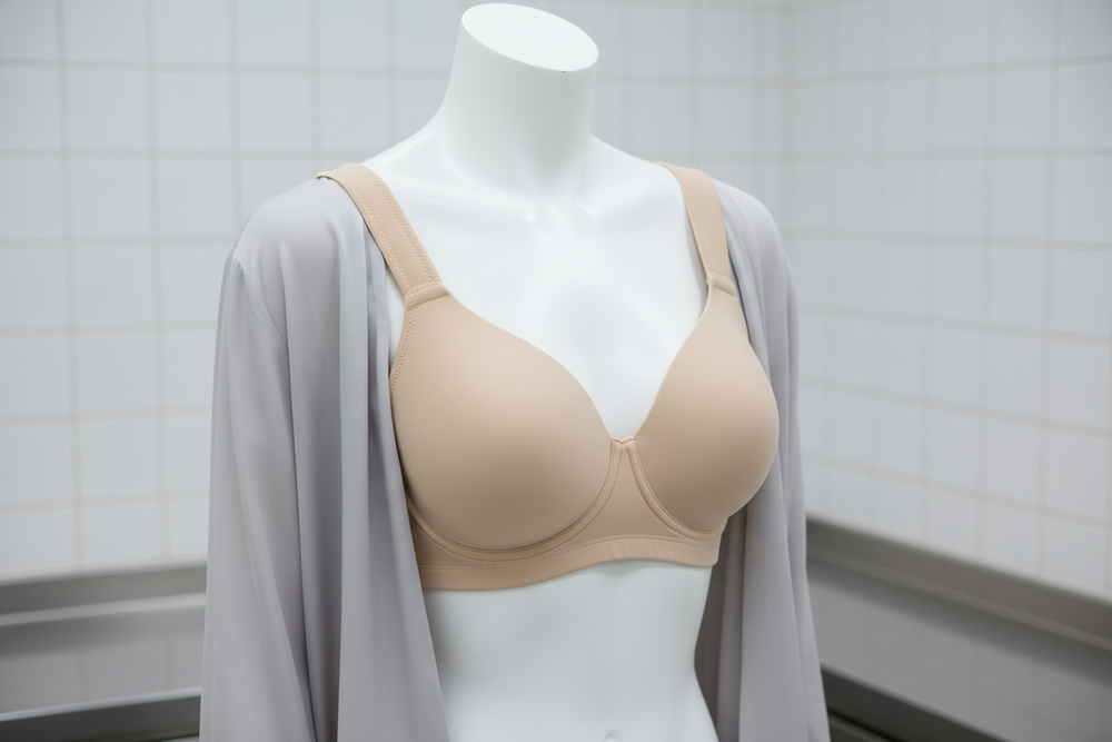 Bra on mannequin showing fit