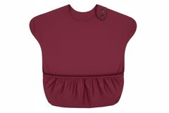 Burgundy Adult Bib Front View