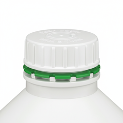 Cap and safety seal close-up