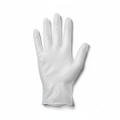 Clear vinyl glove flat view
