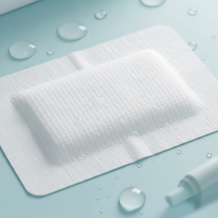 Close-up detail of dressing material