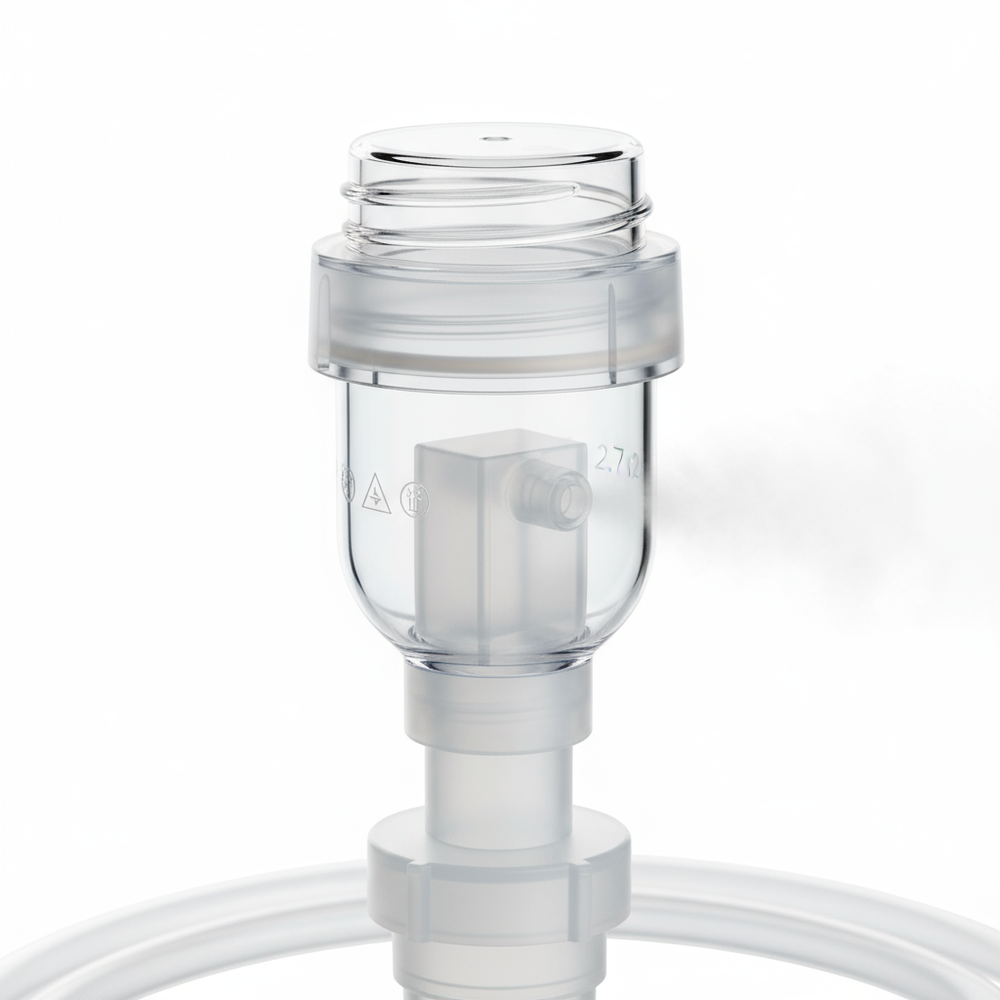 Close-up detail of nebulizer components