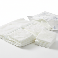 Close-up detail of wound drainage pack