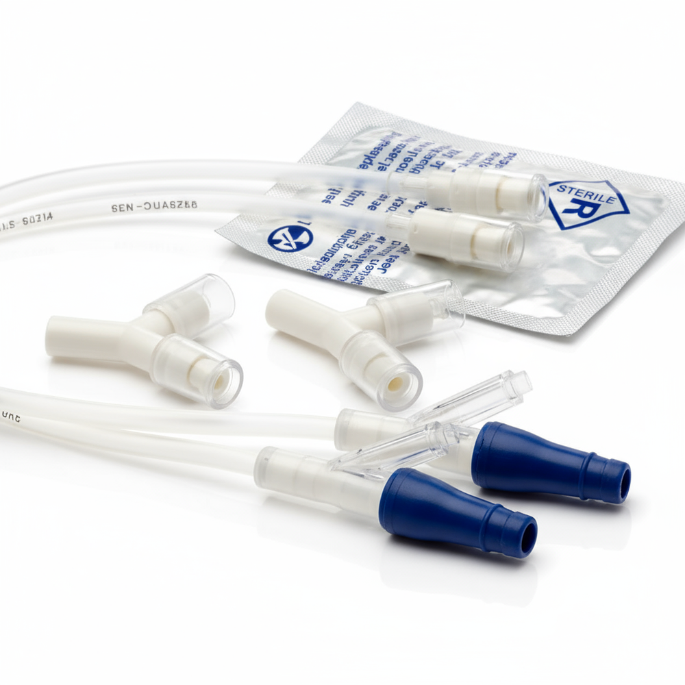 Close-up of 3 Clave Y-ports