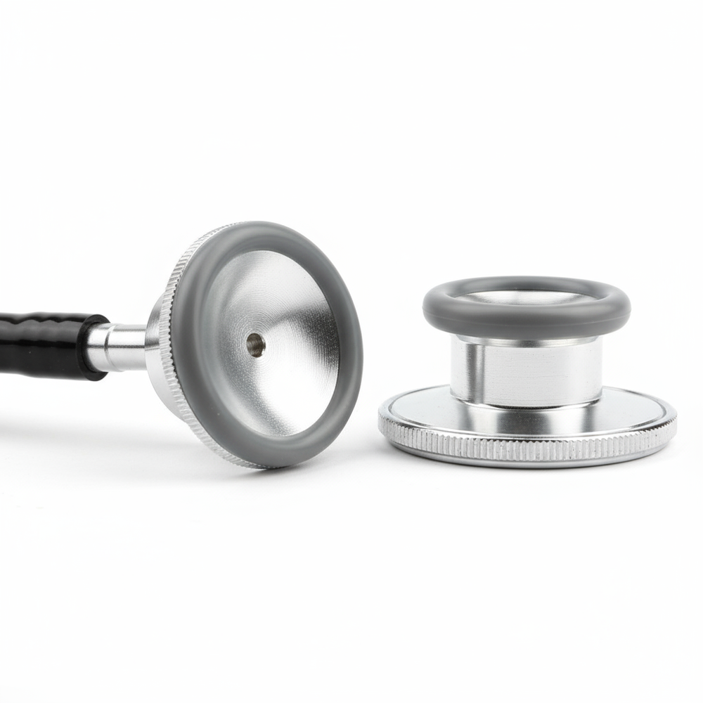 Close-up of aluminum chestpiece