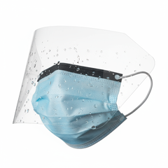 Close-up of anti-fog visor