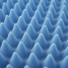 Close-up of convoluted foam pattern