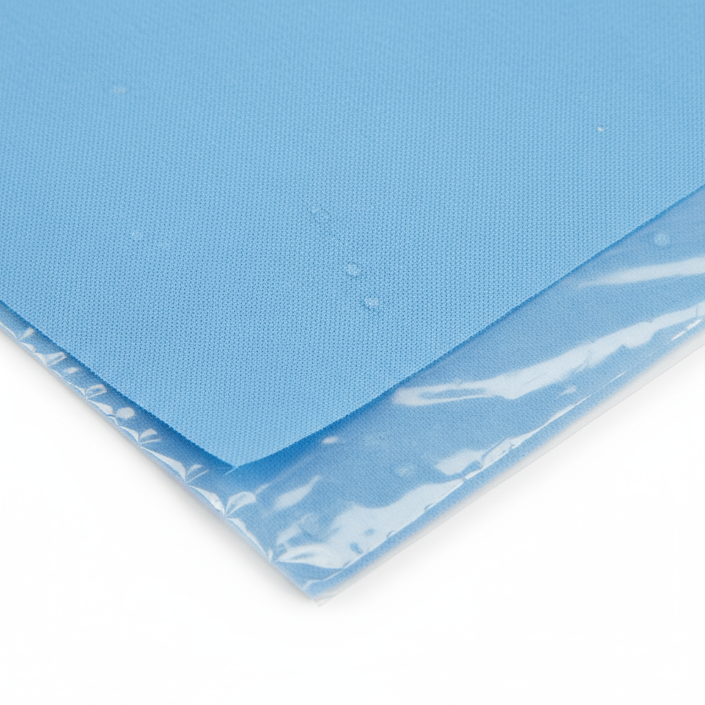 Close-up of drape material construction