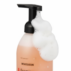 Close-up of foam dispensing