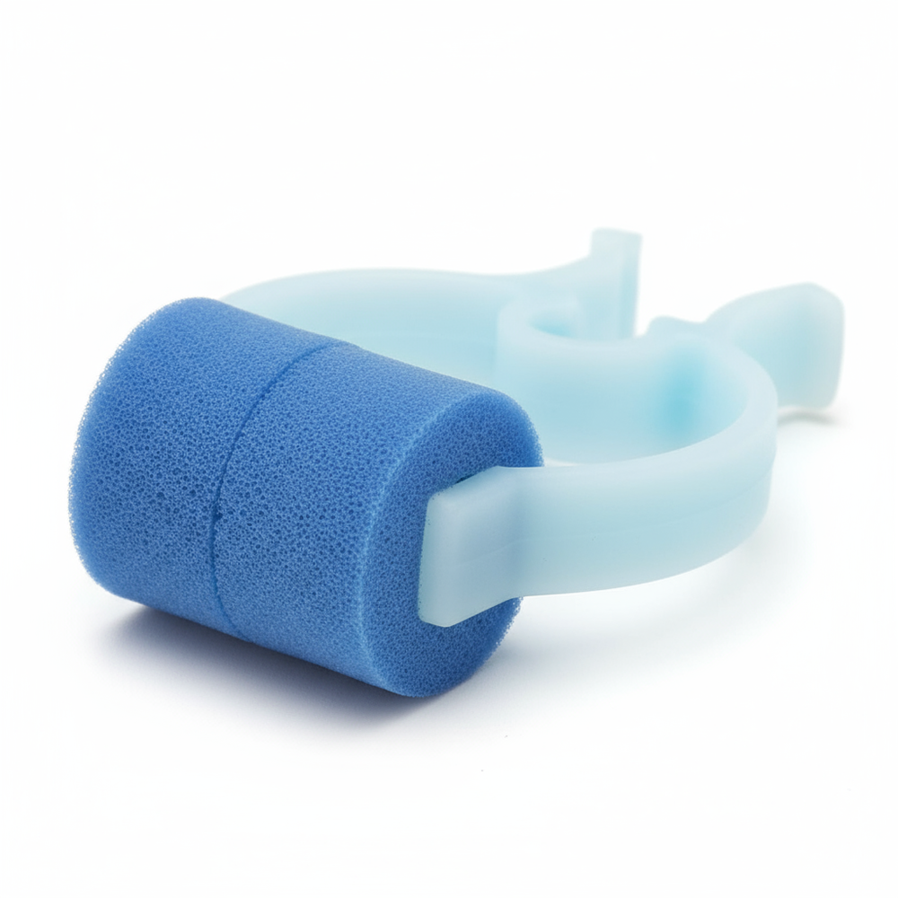 Close-up of foam pads and spring mechanism