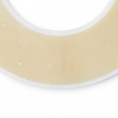 Close-up of hydrocolloid adhesive and tapered edge