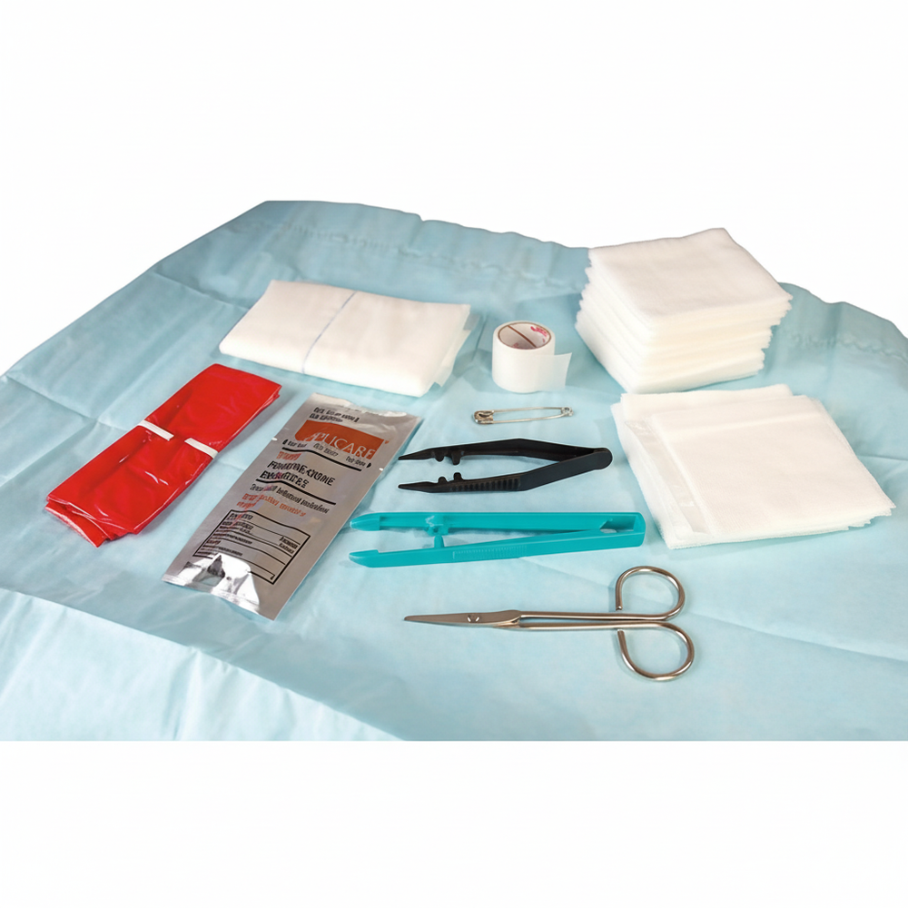 Close-up of individual sterile components