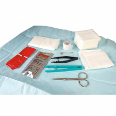 Close-up of individual sterile components