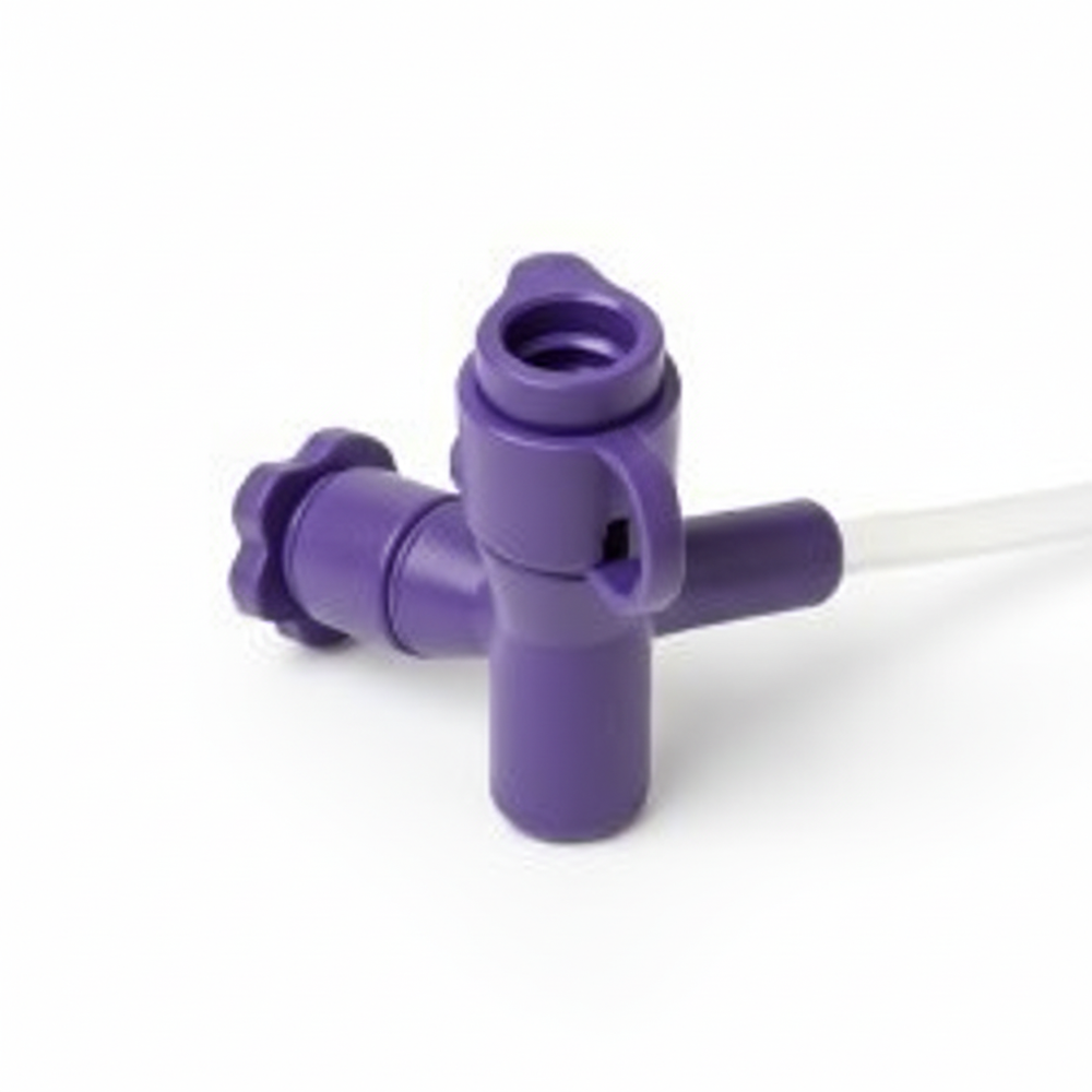 Close-up of ISO 80369-3 ENFit connector