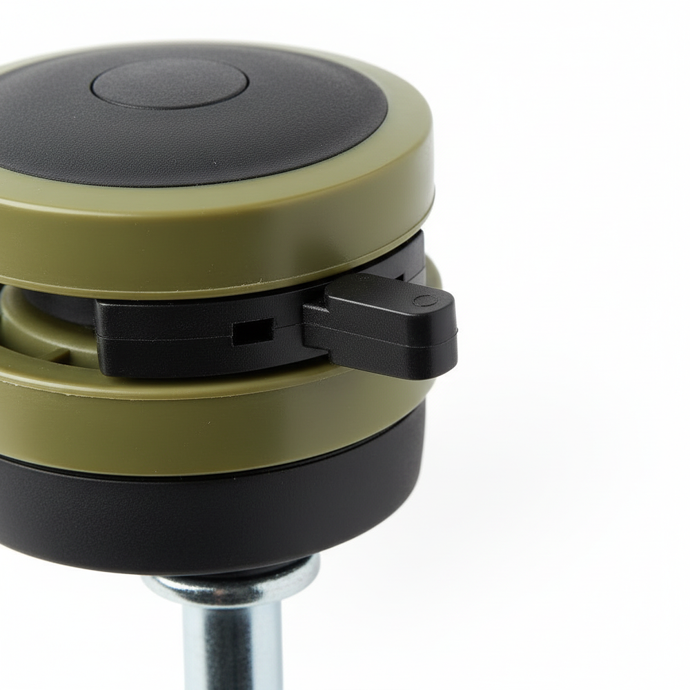 Close-up of locking mechanism