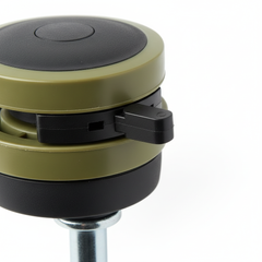 Close-up of locking mechanism