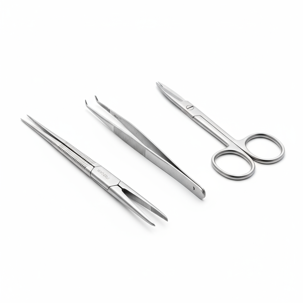 Close-up of surgical instruments