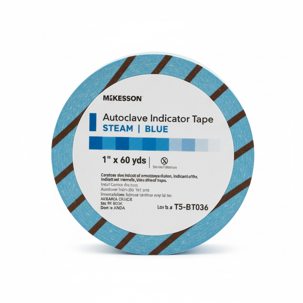 Close-up showing chemical indicator stripes