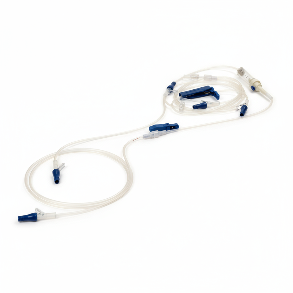 Complete IV set layout