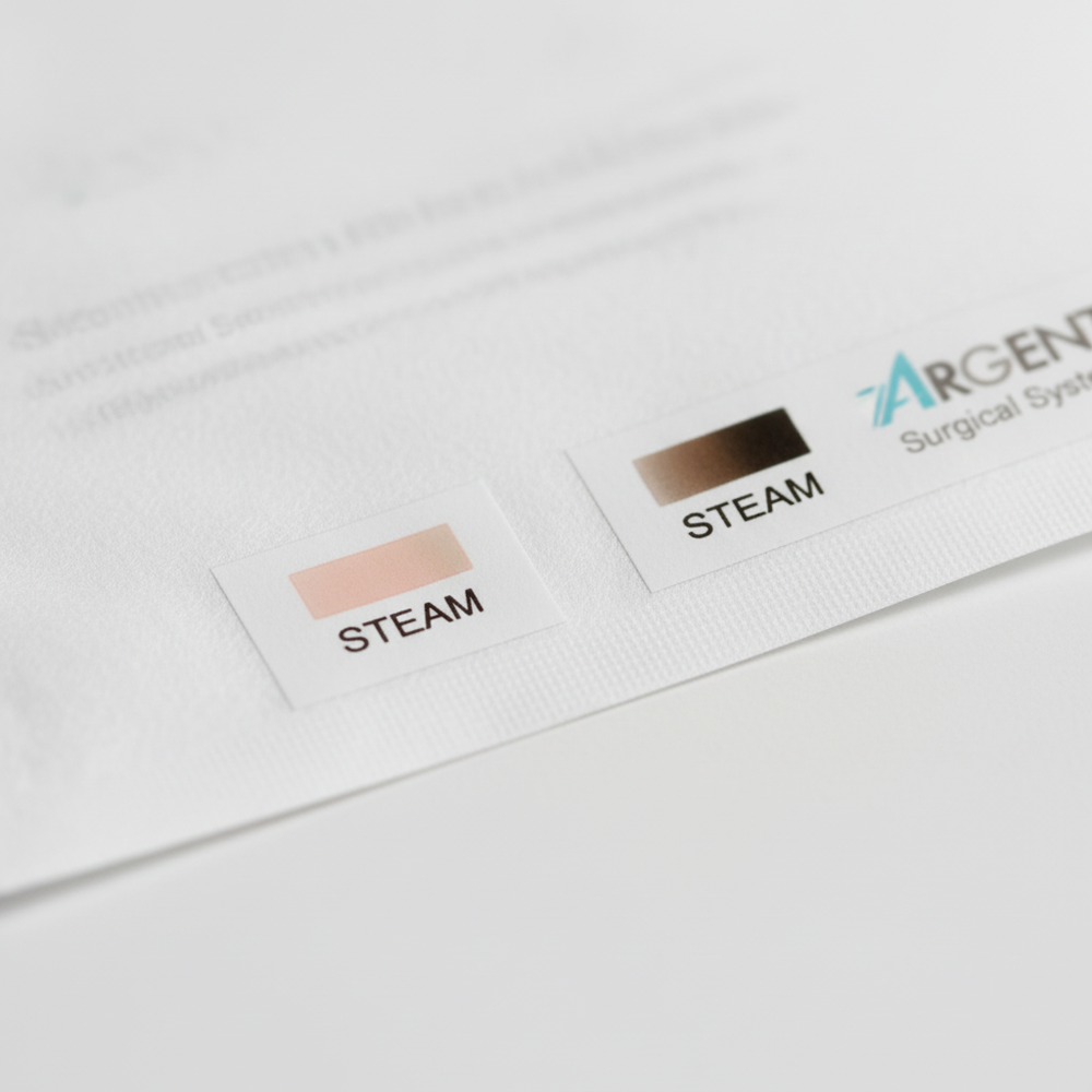 Detail of chemical indicator strip