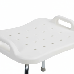 Detail of curved seat with molded handles