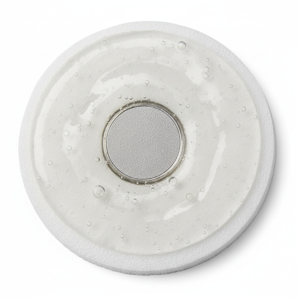 Detail of hydrogel adhesive and Ag/AgCl sensor