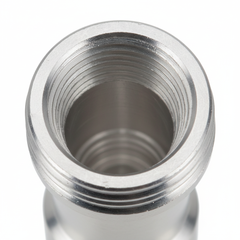 Detail of machined Luer lock threads
