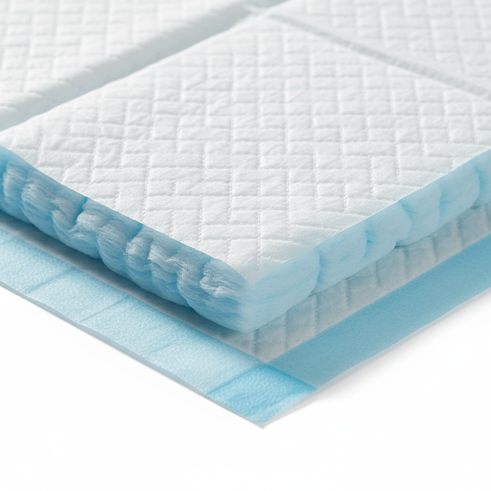 Detail view of underpad material