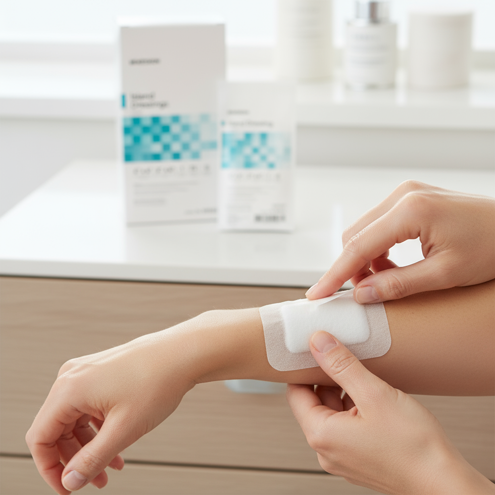 Dressing being applied