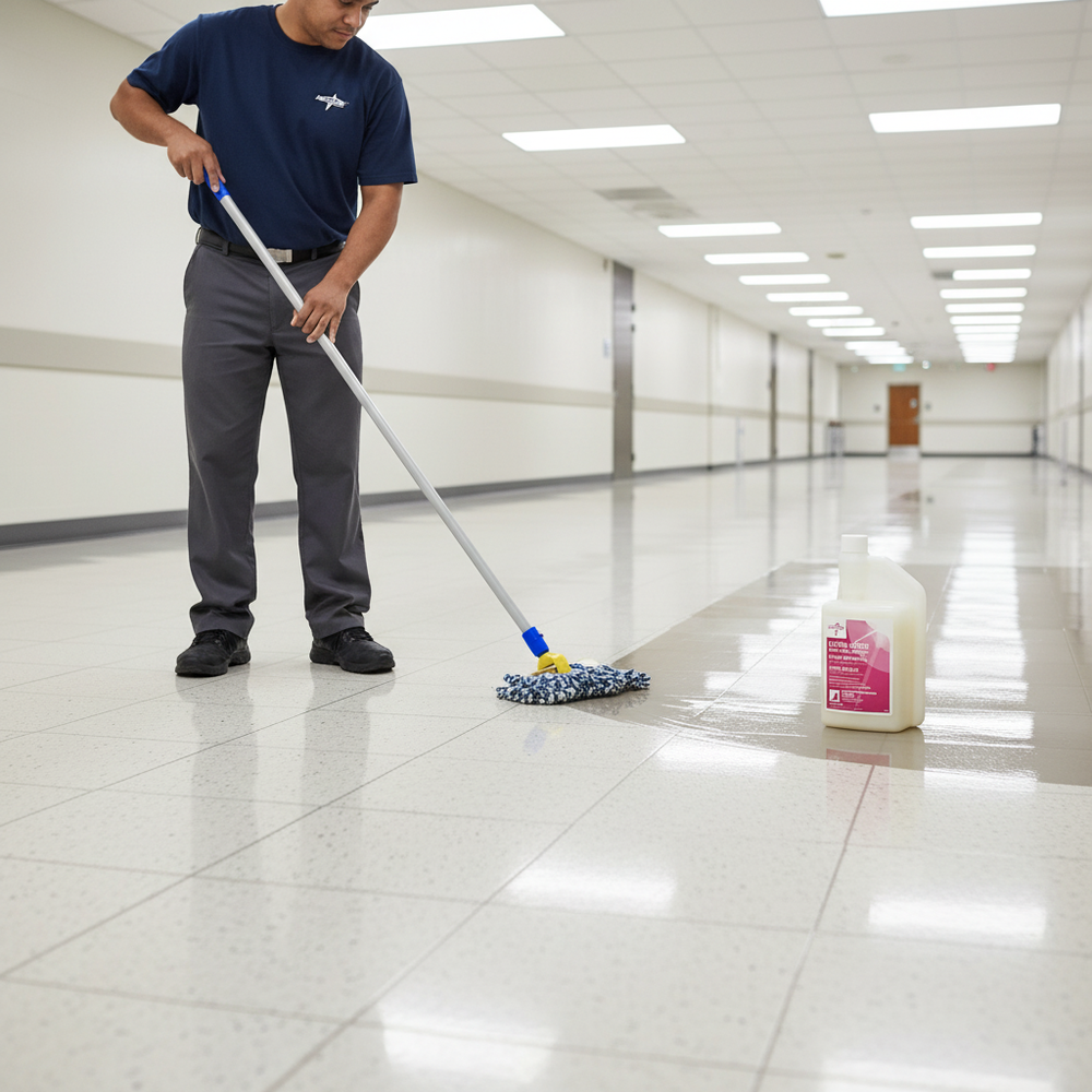 Floor Polish Application