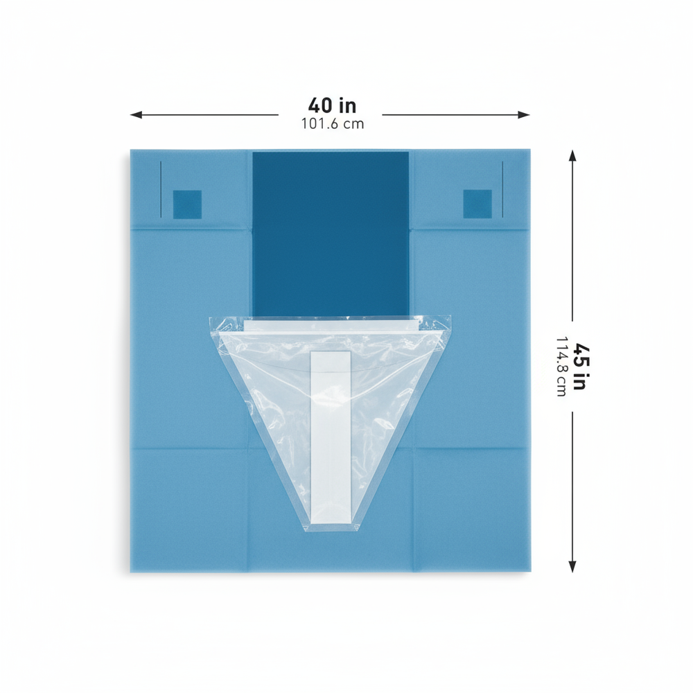 Full drape with fluid collection pouch