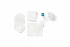 Gauze, tape and label