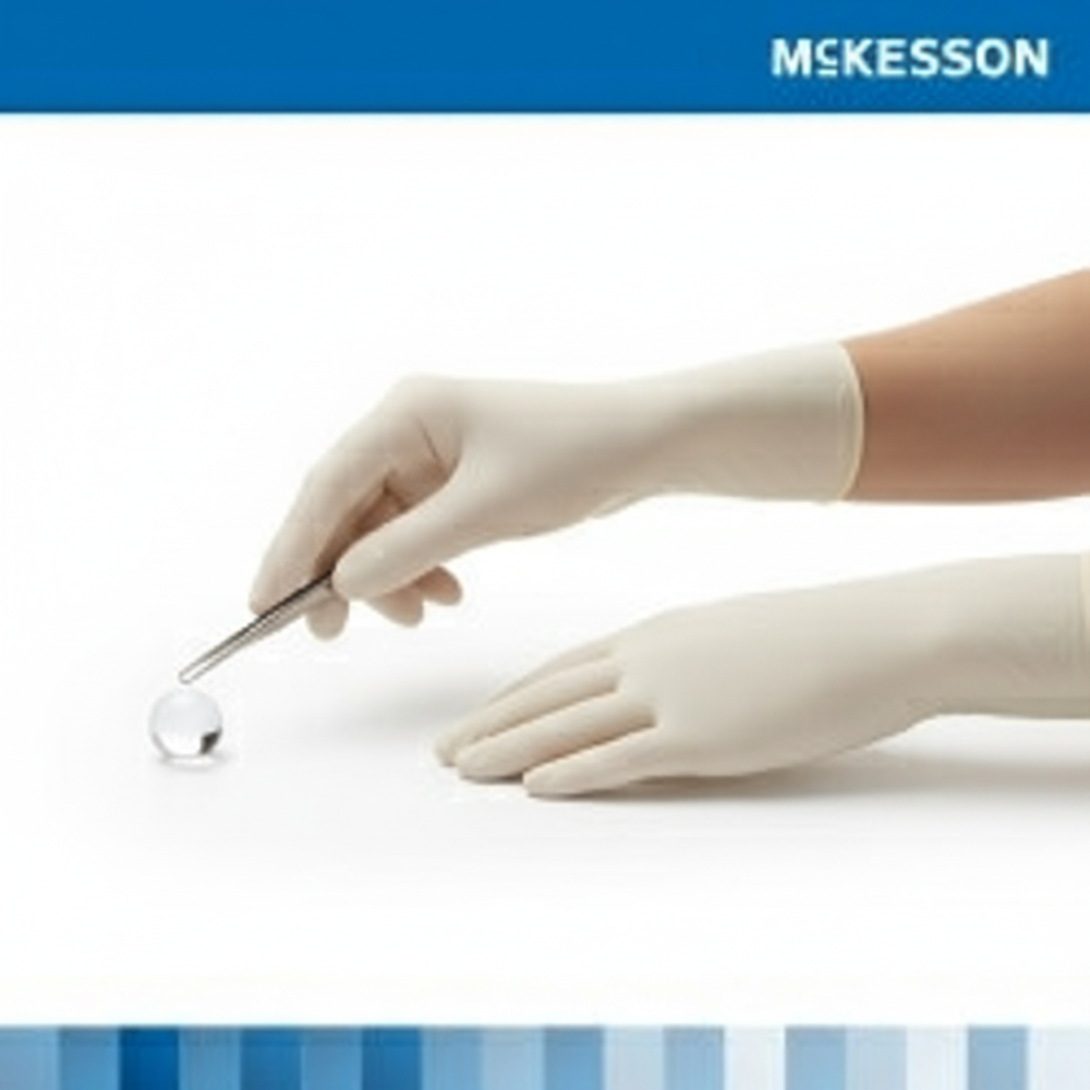 Hands wearing surgical gloves