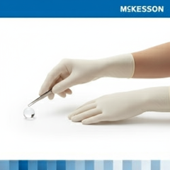 Hands wearing surgical gloves