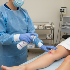 Healthcare professional using product