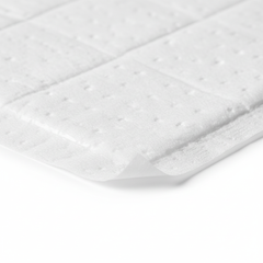 Heat-sealed gentle edges and material texture