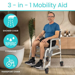 Shower Commode Transport Chair