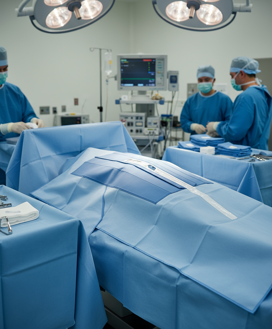 Drape in use position