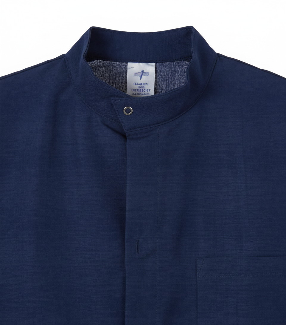 Snap Closure and Collar Detail